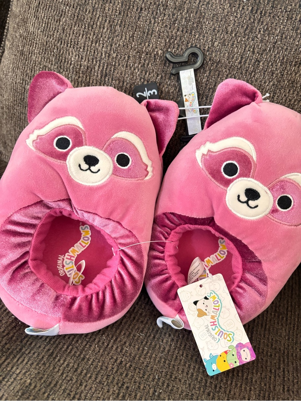 Squishmallows Plush Pink Animal Slippers